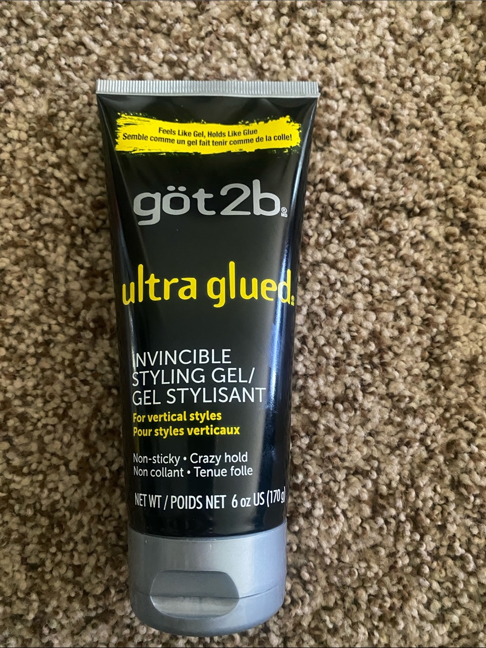 Ultra Glued Invincible Styling Gel - Black/Yellow